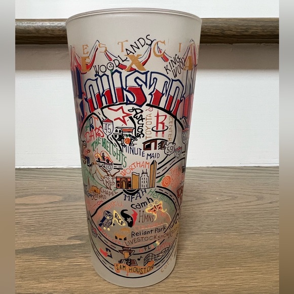CAT STUDIO 2008 HOUSTON FROSTED DRINKING GLASS - Picture 1 of 6